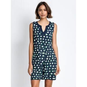 Draper‎ James x Lands' End Blue Floral Shift Dress Petites Size Medium